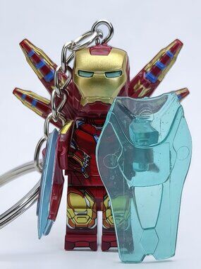 Marvel Iron Man Minifigure Keychain Custom Collectible Figure